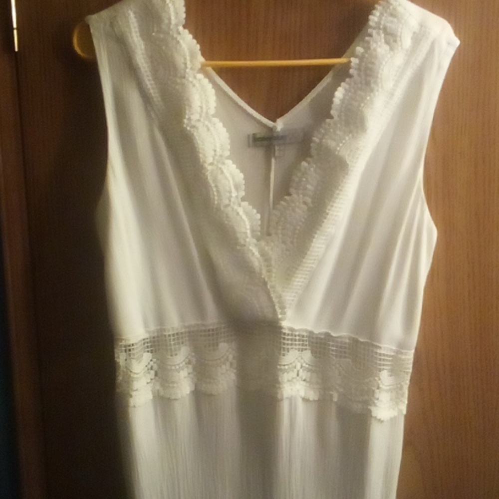 white cotton and lace sun dress